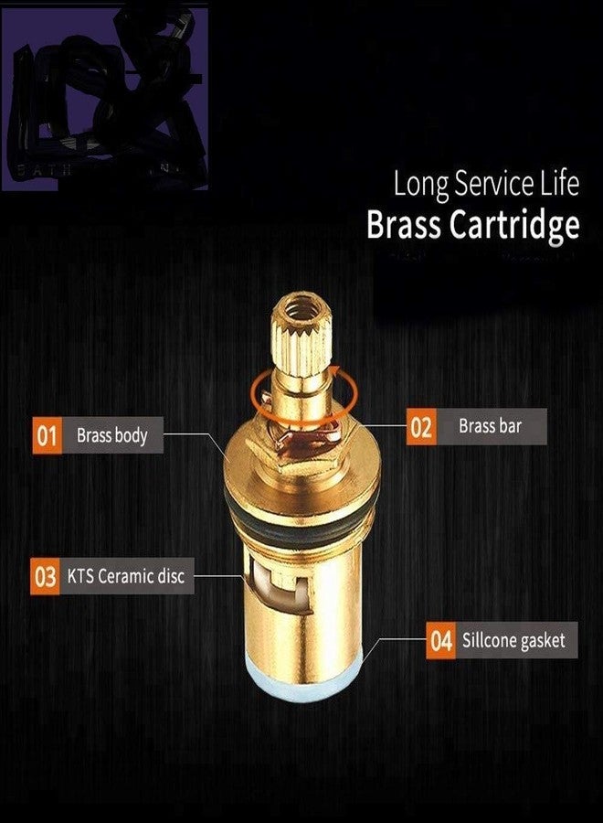 SPAZIO صنبور حمام SPAZIO Lybra النحاسي ثنائي الاتجاه بزاوية، مع صمام إيقاف زاوي، وحوض غسيل، وصنبور سخان مياه، مطلي بالكروم. - Image 2